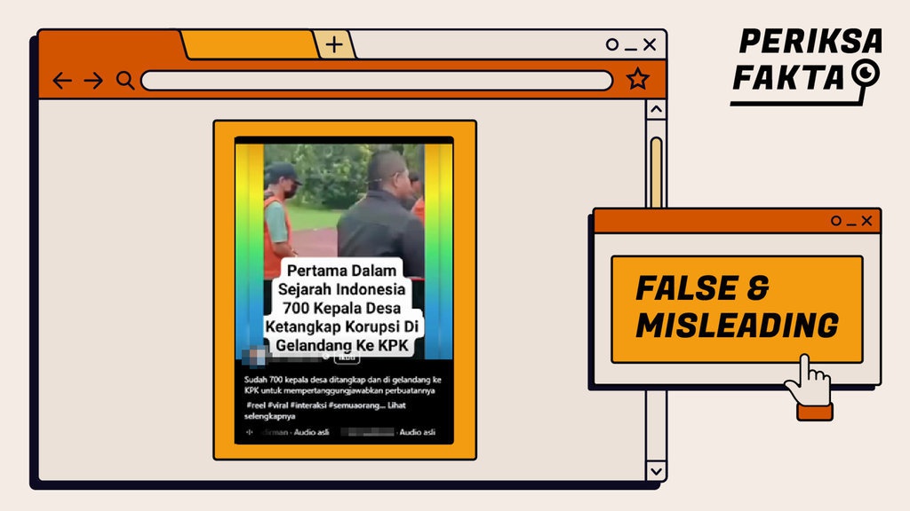 Hoaks Video 700 Kepala Desa Ditangkap KPK