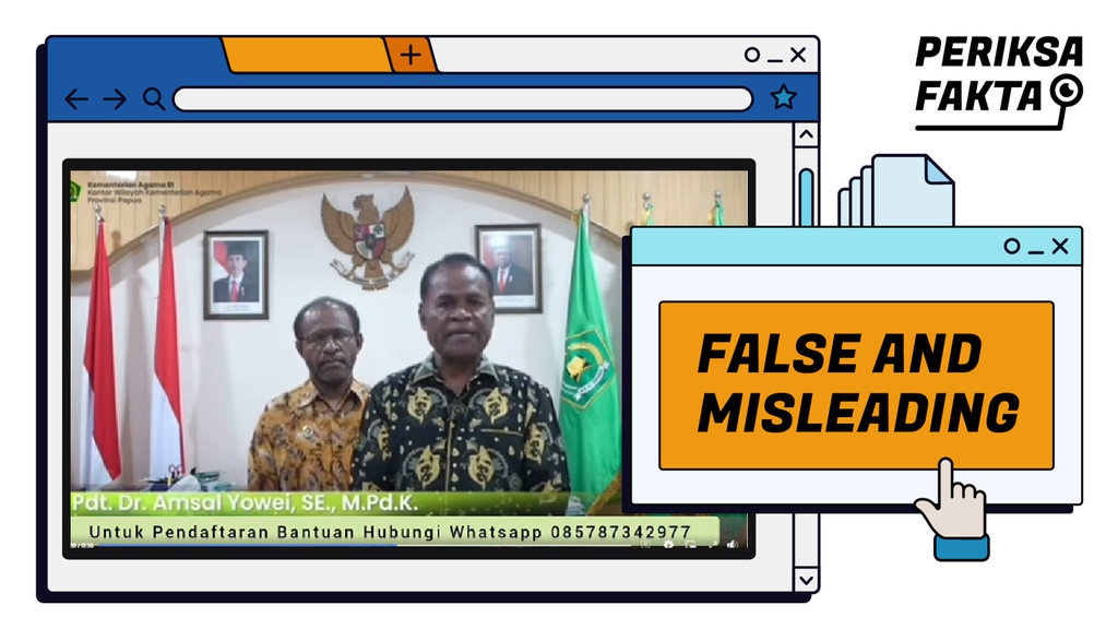 Hoaks Bantuan Dana Mencatut Ditjen Bimas Kristen Kemenag RI