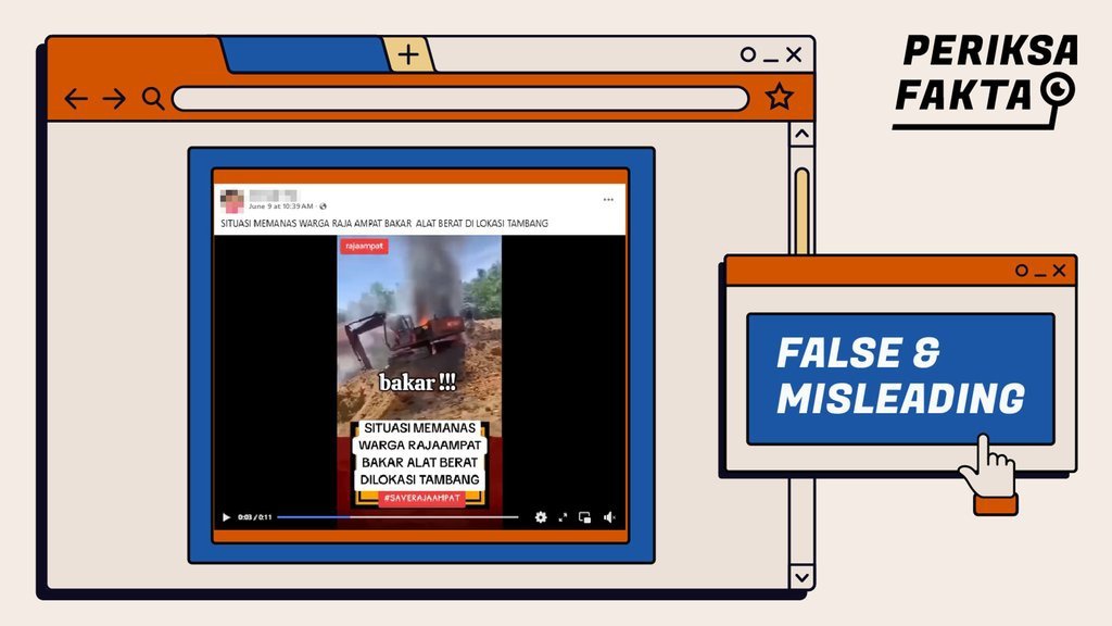 Video Pembakaran Alat Berat di Kolombia Diklaim di Raja Ampat Video Pembakaran Alat Berat di Kolombia Diklaim di Raja Ampat