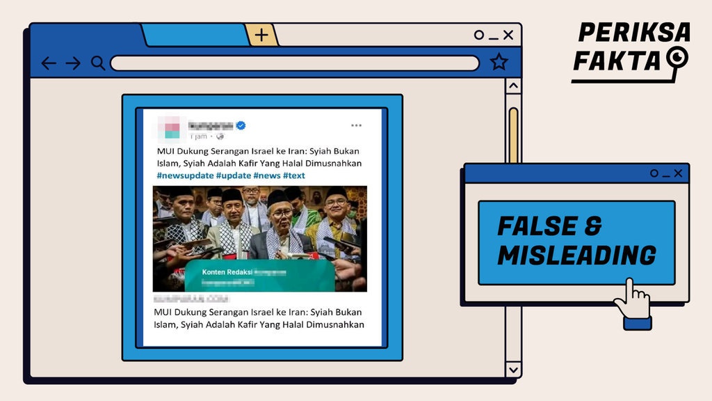 Hoaks Artikel Berita Sebut MUI Dukung Serangan Israel ke Iran Hoaks Artikel Berita Sebut MUI Dukung Serangan Israel ke Iran
