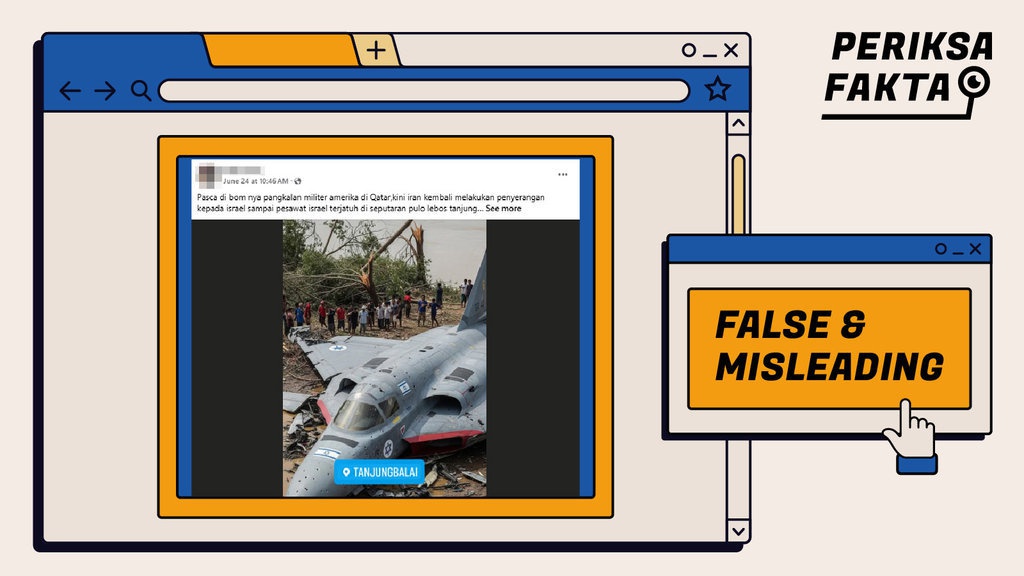 Konten Buatan AI Pesawat Israel Jatuh di Indonesia