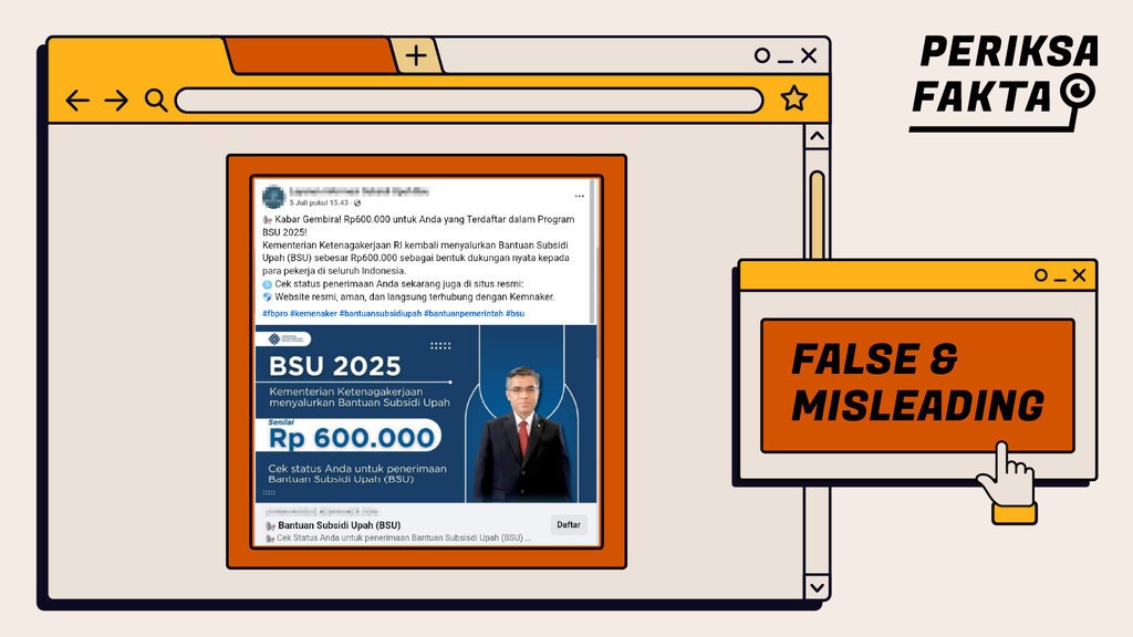 Hoaks Tautan Pengecekan Status Penerima BSU Kemnaker