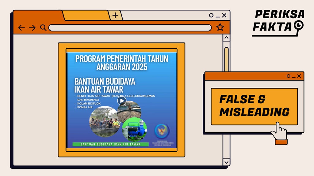Hoaks Tautan Pendaftaran Program Pembagian Benih Ikan dari KKP