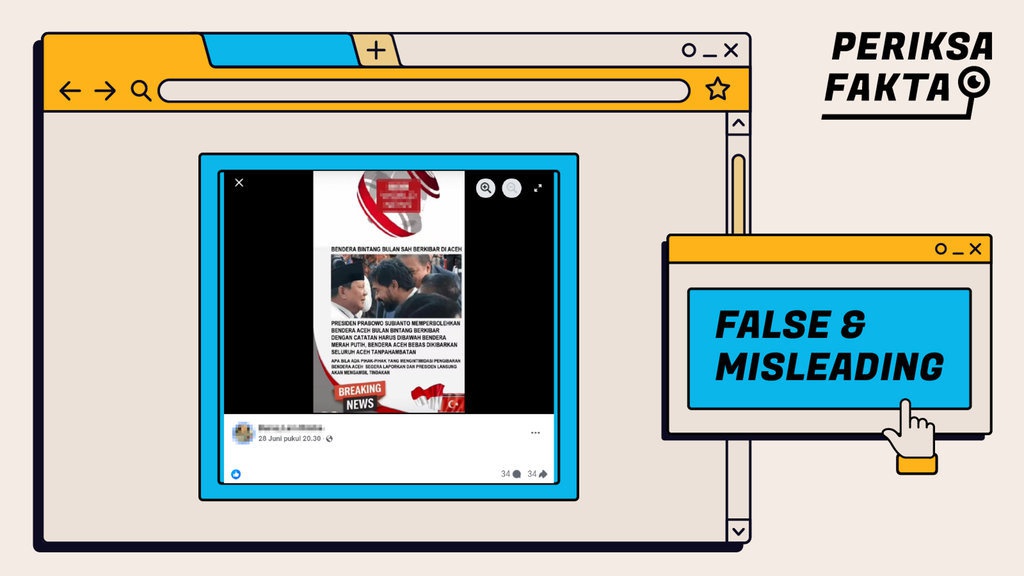 Keliru, Prabowo Perbolehkan Bendera Bulan Bintang Aceh Berkibar Keliru, Prabowo Perbolehkan Bendera Bulan Bintang Aceh Berkibar