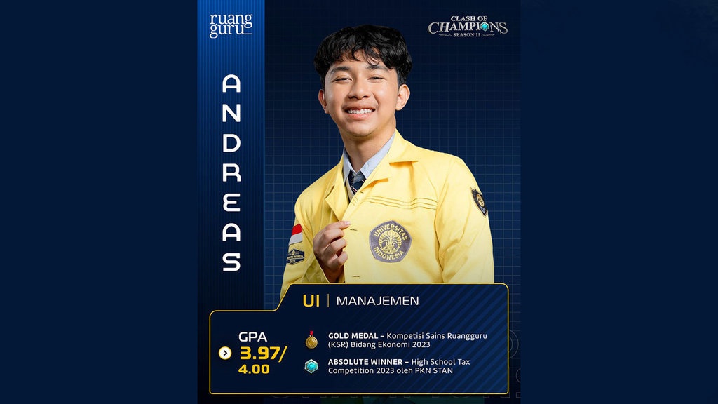 Profil Andreas Peserta Clash of Champions 2 dan Fakta Menariknya Profil Andreas Peserta Clash of Champions 2 dan Fakta Menariknya