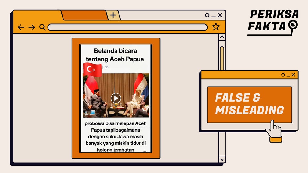 Salah, Video Prabowo dan Menhan Belanda Bahas Kemerdekaan Papua Salah, Video Prabowo dan Menhan Belanda Bahas Kemerdekaan Papua