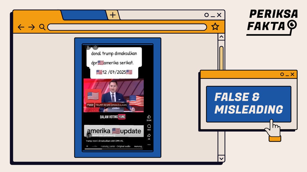 Hoaks Presiden AS Donald Trump Dimakzulkan Juli 2025 Hoaks Presiden AS Donald Trump Dimakzulkan Juli 2025