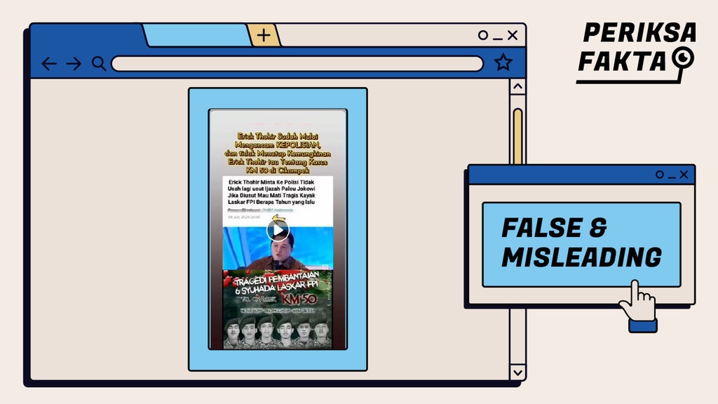 Hoaks Erick Thohir Minta Polisi Stop Usut Kasus Ijazah Jokowi