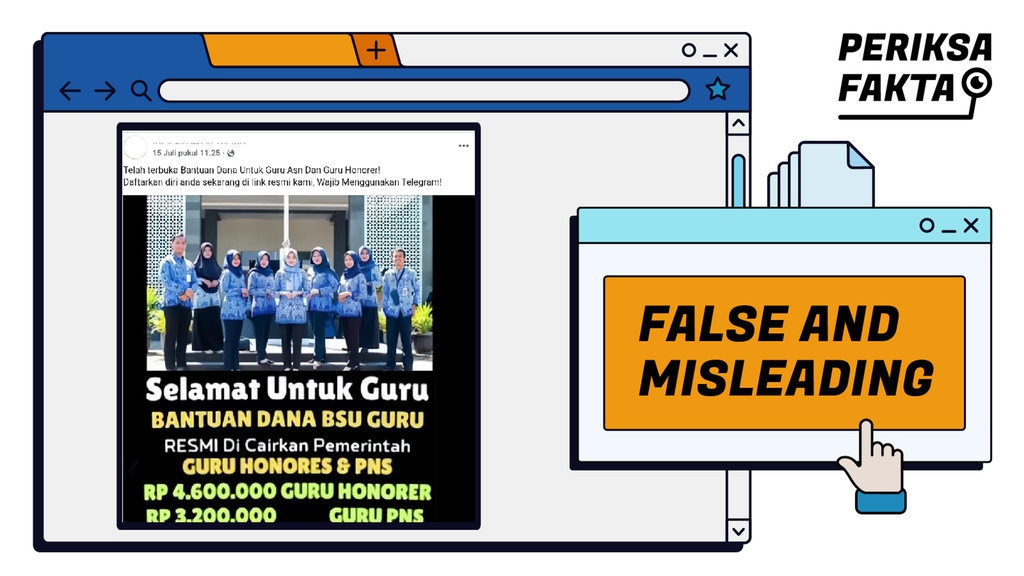 Hoaks Tautan Pendaftaran BSU untuk Guru Honorer dan ASN Hoaks Tautan Pendaftaran BSU untuk Guru Honorer dan ASN