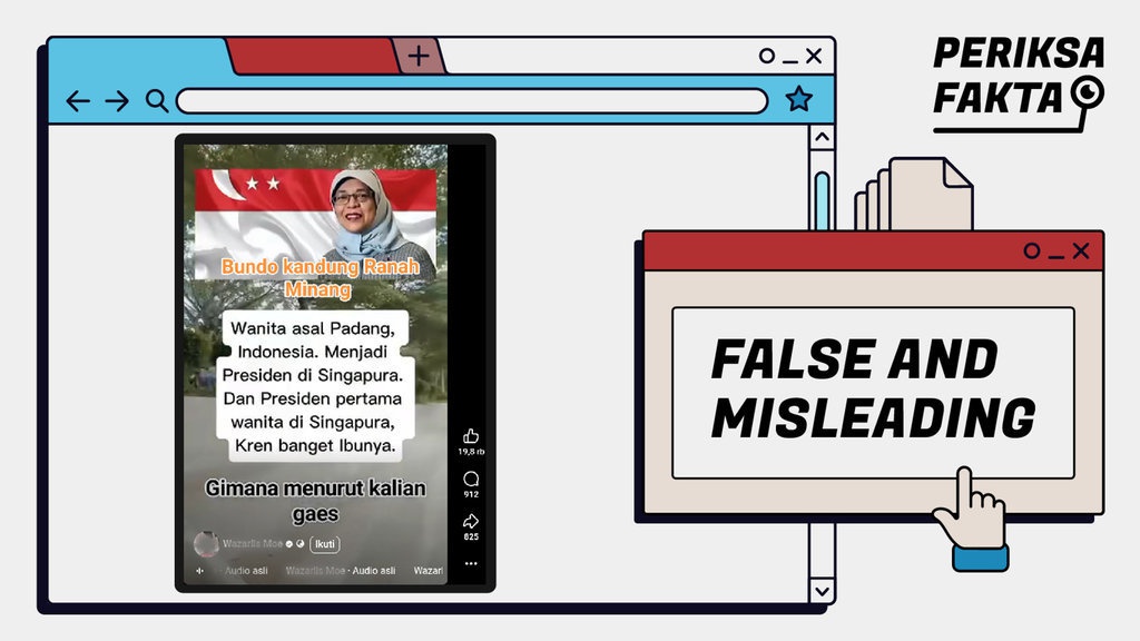 Tidak Benar Perempuan Asal Padang Menjadi Presiden Singapura Tidak Benar Perempuan Asal Padang Menjadi Presiden Singapura