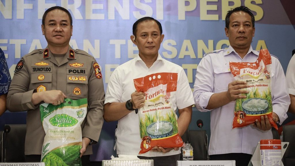 Kasus Beras Oplosan, Polri Sita 58,9 Ton Beras Milik PT PIM
