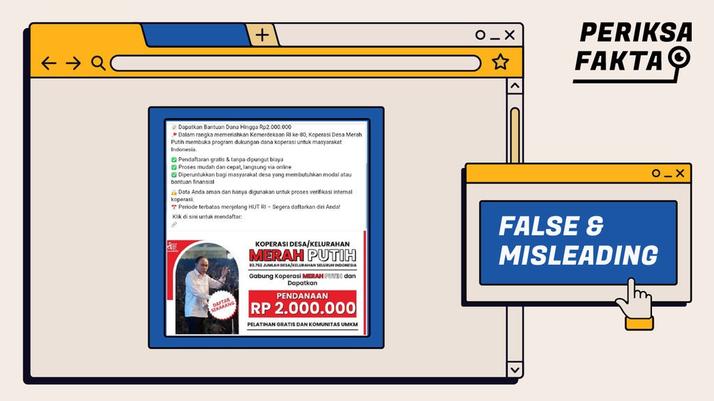 Hati-hati, Hoaks Tautan Bantuan Dana Koperasi Desa Merah Putih Hati-hati, Hoaks Tautan Bantuan Dana Koperasi Desa Merah Putih