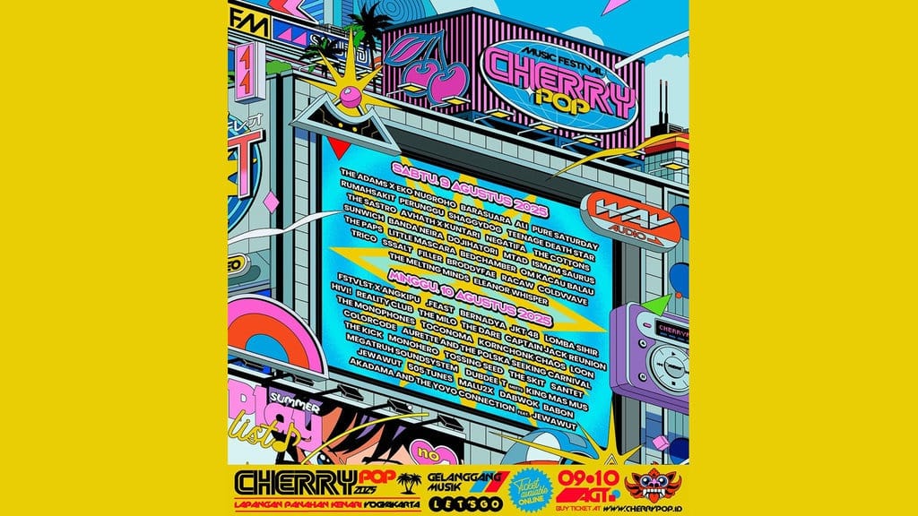 Rundown Cherrypop 2025 Yogyakarta, Info Open Gate dan Venue Rundown Cherrypop 2025 Yogyakarta, Info Open Gate dan Venue