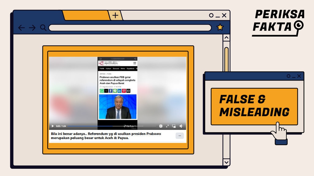 Hoaks Prabowo Usul ke PBB Gelar Referendum Aceh & Papua Barat Hoaks Prabowo Usul ke PBB Gelar Referendum Aceh & Papua Barat