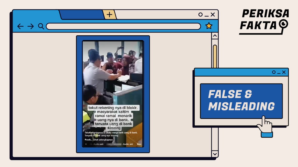 Hoaks Video Warga Tarik Uang di Bank, Imbas Pemblokiran PPATK Hoaks Video Warga Tarik Uang di Bank, Imbas Pemblokiran PPATK