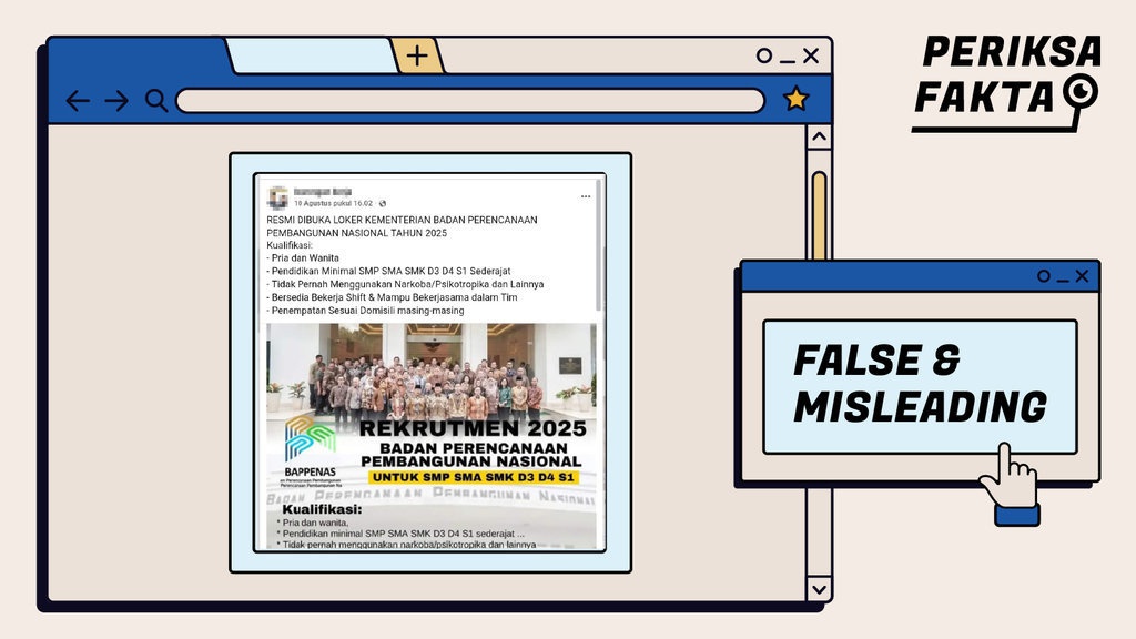 Hoaks Tautan Pendaftaran Rekrutmen Bappenas Periode 2025 Hoaks Tautan Pendaftaran Rekrutmen Bappenas Periode 2025
