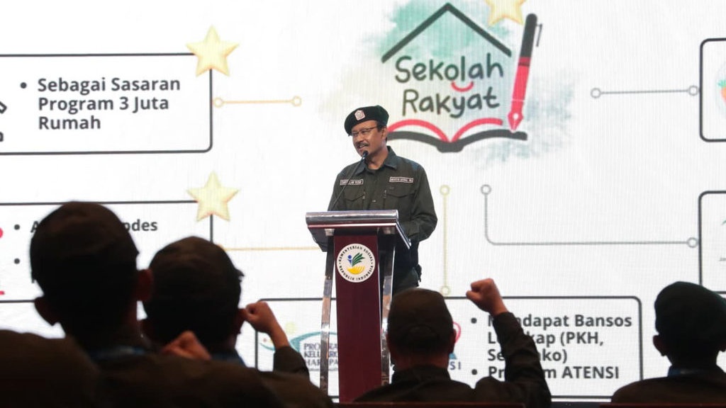 Mensos Buka Pembekalan Guru dan Kepala Sekolah Rakyat di JIExpo