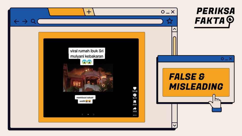 Tidak Benar Foto Rumah Sri Mulyani Dibakar Massa Tidak Benar Foto Rumah Sri Mulyani Dibakar Massa