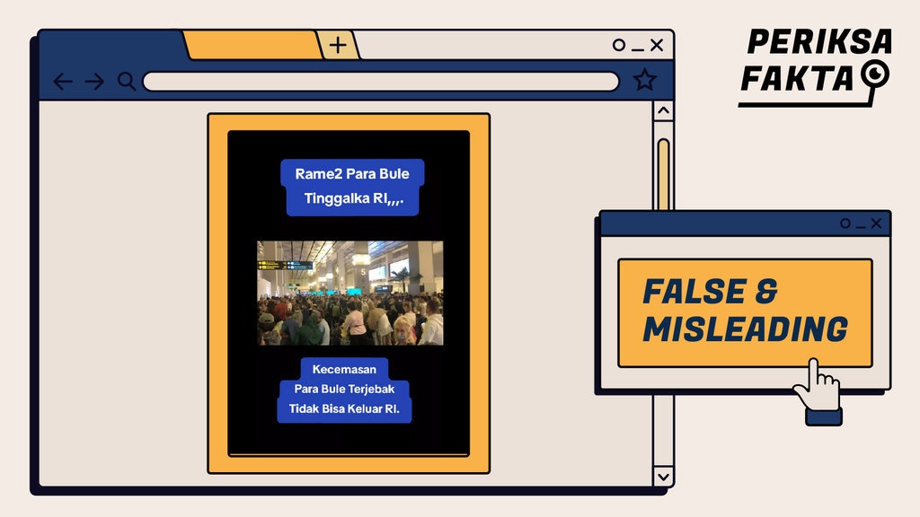 Hoaks Foto Warga Asing Tinggalkan RI karena Demonstrasi