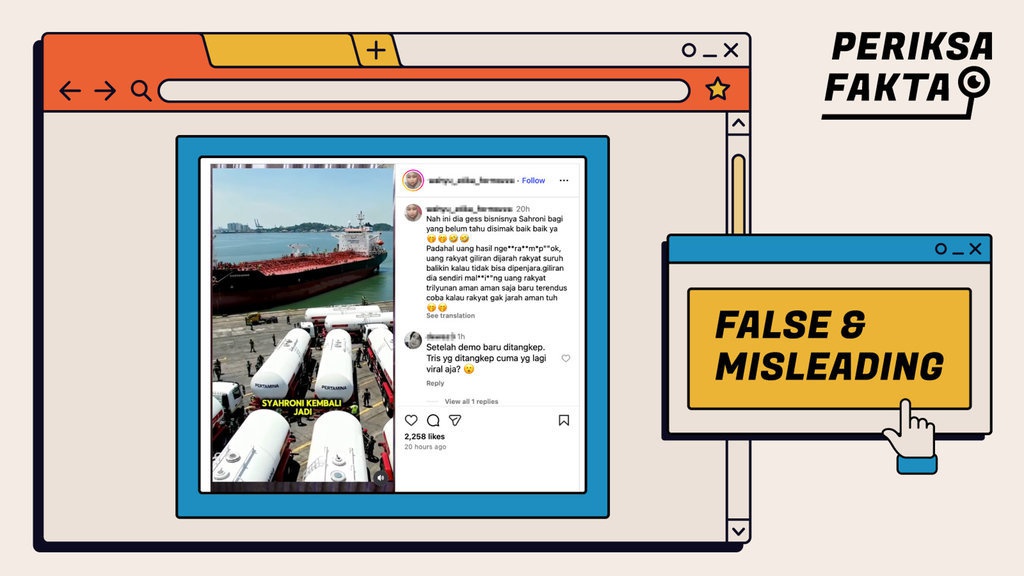 Hoaks Video Penyelundupan Solar Klaim Keterlibatan Ahmad Sahroni Hoaks Video Penyelundupan Solar Klaim Keterlibatan Ahmad Sahroni