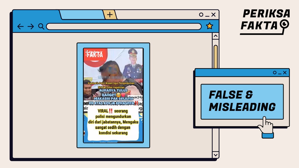 Hoaks Kompol Winam Agus Mengundurkan Diri dari Kepolisian Depok Hoaks Kompol Winam Agus Mengundurkan Diri dari Kepolisian Depok