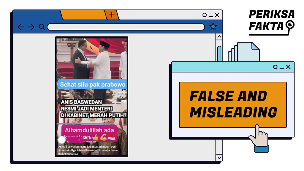 Tidak Benar Narasi Anies Baswedan Masuk Kabinet Merah Putih