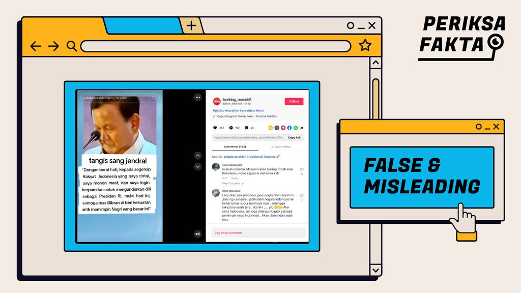 Hoaks Video Pengunduran Diri Presiden Prabowo di September 2025