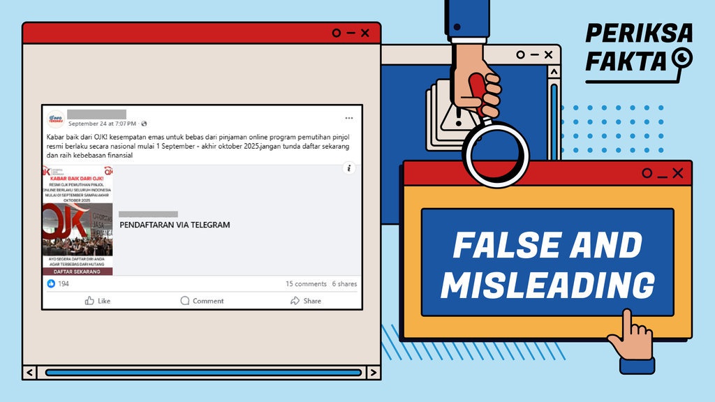 Hoaks Tautan Pendaftaran Program Pemutihan Pinjol dari OJK