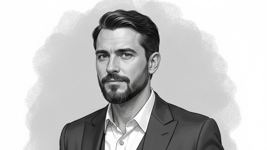 20 Prompt Gemini AI Foto Jas Hitam & Kemeja Putih Latar Abu-abu