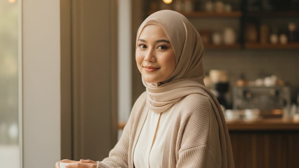 15 Prompt AI untuk Edit Foto Wanita Berhijab Berbagai Gaya