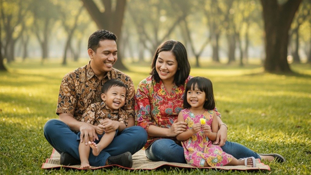 Kumpulan Prompt AI Keluarga Pakai Batik