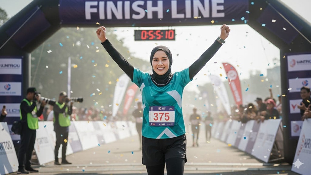 10 Prompt AI Foto Lari Pagi hingga Marathon