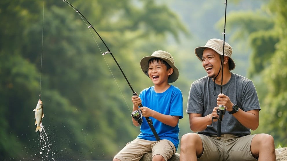 20 Contoh Prompt Gemini AI Foto Lagi Mancing Tampak Real