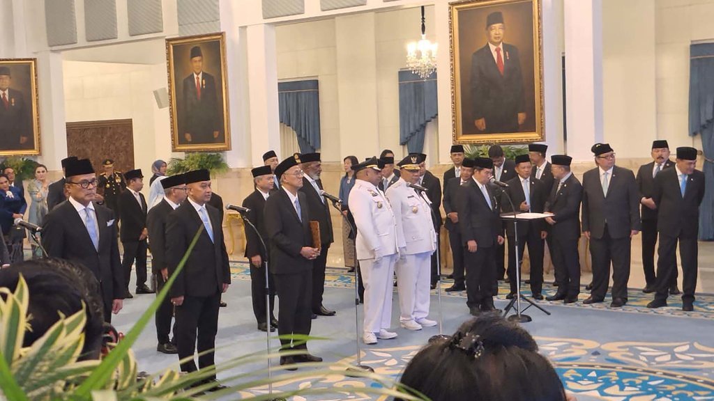 Prabowo Lantik Benjamin Wamenkes, Dony Oskaria Kepala BP BUMN Prabowo Lantik Benjamin Wamenkes, Dony Oskaria Kepala BP BUMN