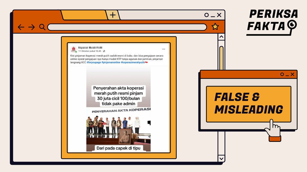 Hoaks Koperasi Desa Merah Putih Sediakan Layanan Pinjaman Online Hoaks Koperasi Desa Merah Putih Sediakan Layanan Pinjaman Online