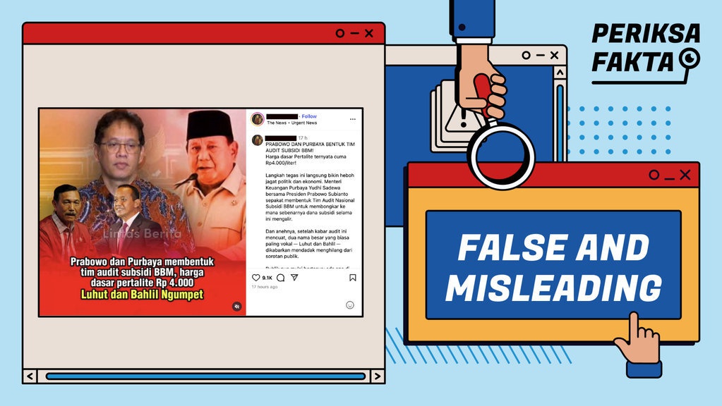 Hoaks Menteri Purbaya Sebut Harga Dasar Pertalite Rp4.000/Liter Hoaks Menteri Purbaya Sebut Harga Dasar Pertalite Rp4.000/Liter