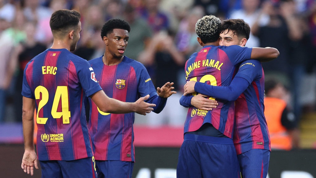 Hasil Barcelona vs Olympiakos: Fermin Hattrick & Rashford 2 Gol