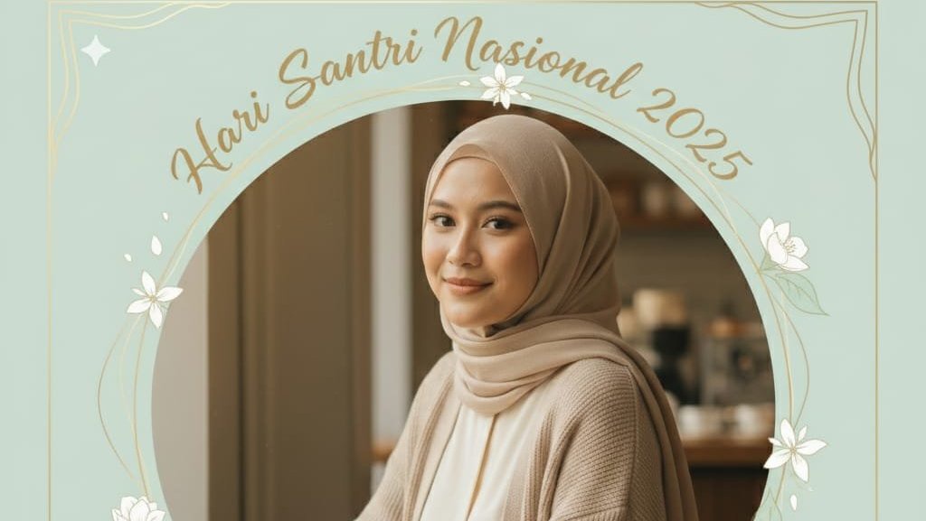 15 Contoh Prompt AI Buat Foto Twibbon Hari Santri 2025