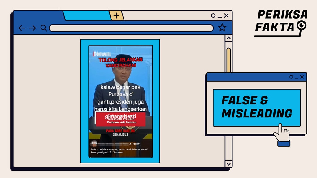 Salah, Video Mensesneg Umumkan Perombakan Posisi Menkeu Purbaya