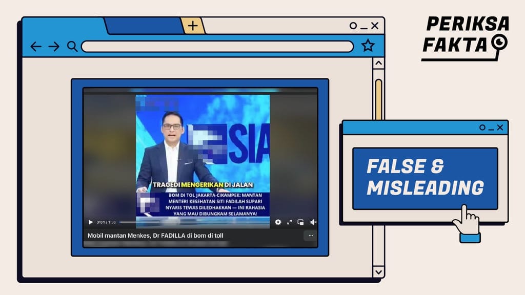 Tidak Benar, Mobil Siti Fadilah Meledak di Tol Jakarta-Cikampek