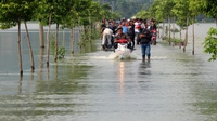 Banjir Bengawan Solo Sebabkan Seribu Orang Mengungsi