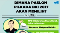 Infografik Di Mana Paslon Pilkada DKI 2017 akan Memilih?