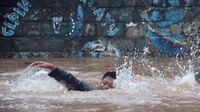 Hujan Lebat Akibatkan Genangan Air di Jakarta Pusat