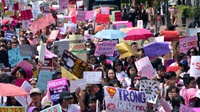 Ratusan Aktivis Gelar Aksi Women's March di Jakarta
