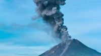 Gunung Sinabung Meletus Semburkan Awan Panas Hingga 5.000 Meter