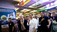 Jokowi dan Direktur IMF di Pasar Tanah Abang