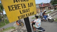 Kemenhub Catat 4.600 Lintasan Kereta Api di Indonesia Tak Terjaga