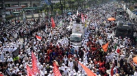 Demo Tuntut Pemidanaan Sukmawati Picu Kemacetan di Jakarta