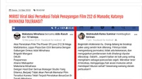 Duduk Perkara Penolakan Film 212 di Manado dan Palangkaraya