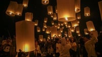 Pelepasan Ribuan Lampion Menutup Peringatan Tri Suci Waisak 2024